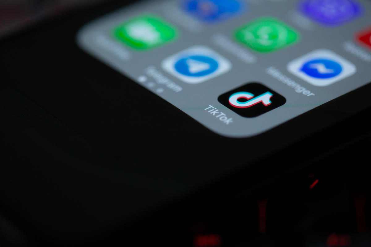 TikTok-appen på en mobilskärm